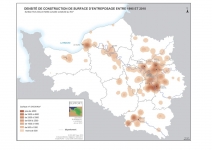 Densité de construction de surface d'entreposage entre 1995 et 2010