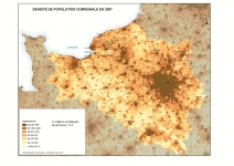 Densité de population communale en 2007