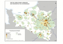 Part de l'emploi dans la branche des transports et de l'entreposage 