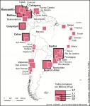 Les trafics portuaires de conteneurs en Amérique du Sud en 2011 