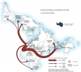 Zones de destinations des exportations des marchandises conteneurisées du port du Havre en 2019