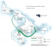 Zones de destinations des exportations des marchandises conteneurisées du port de Marseille en 2019